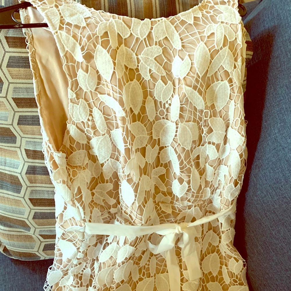 Lace white ruffle dress for (Special occasion)